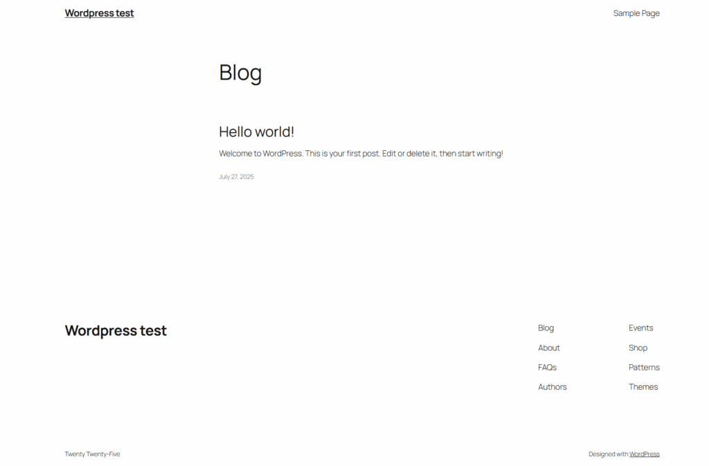 Instalarea unei instanțe noi de WordPress